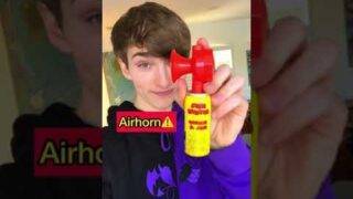 AIRHORN PRANK BACKFIRES😨⚠️ #Shorts