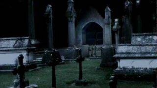 Filming paranormal activity (ghost & zombie) in an old graveyard.