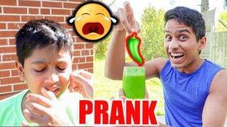 GREEN CHILLY JUICE 🥵 PRANK | HE CRIED 😰 | VelBros Tamil