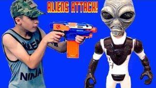 Nerf War: ALIENS in Roswell New Mexico!