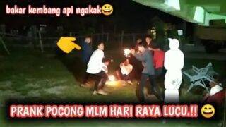 NGAKAK.!!😀 PRANK POCONG BOCIL MALAM HARI RAYA IDUL FITRI LUCU.!!🇮🇩.
