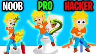 NOOB vs PRO vs HACKER In PRANK MASTER 3D! (ALL LEVELS! *PRANK ADAM'S MOM!?*)