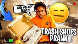 SURPRISING MY LITTLE BROTHER WITH "TRASH SNEAKERS" PRANK!!! (GONE VERY WRONG!!!) **HE HATES ME NOW**