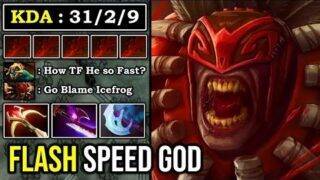 WTF Flash Speed 1KILL PER MIN Bloodseeker Counter Huskar 100% Can't Run EPIC 7.24 Buff Hero DotA 2